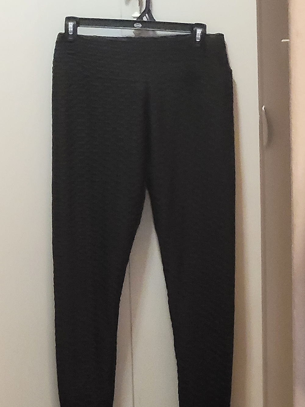 Black Textured Leggings – Women’s Stretch Ponte Pant